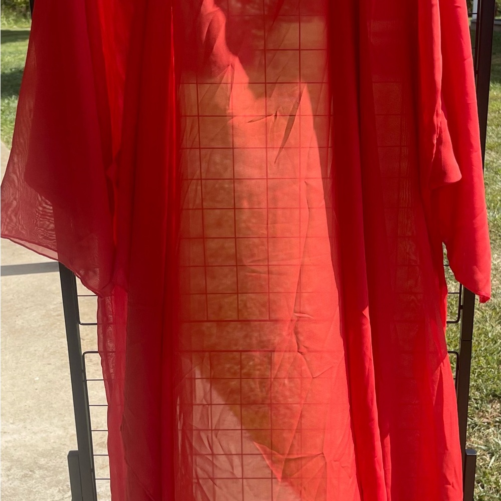LuLaRoe Red Sheer Kimono